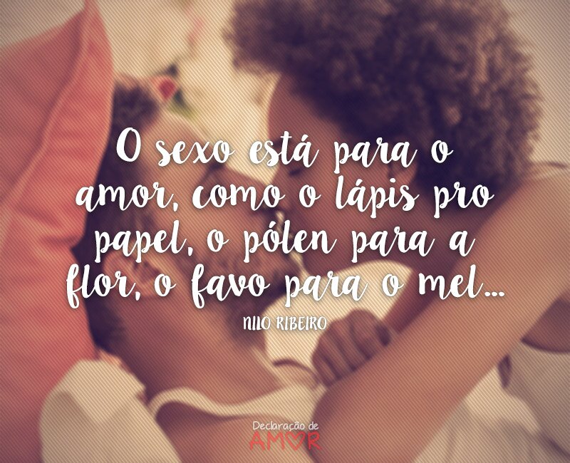 O sexo está para o amor