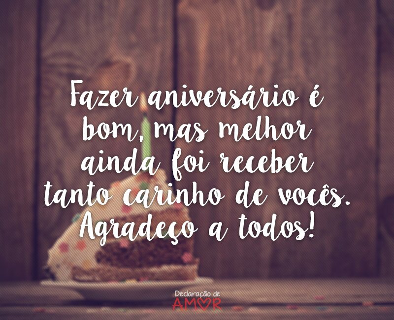Fazer aniversário é bom