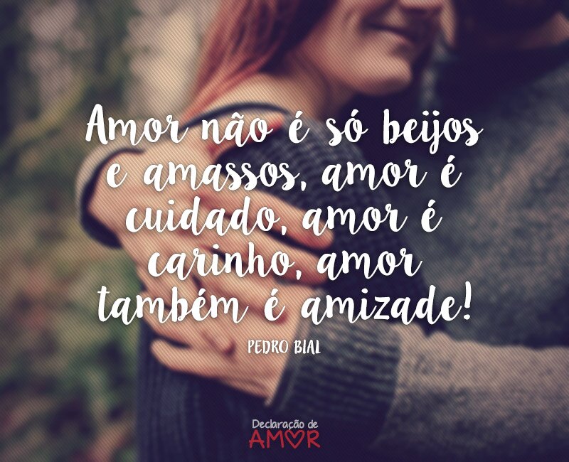 Amor não é só beijos e amassos