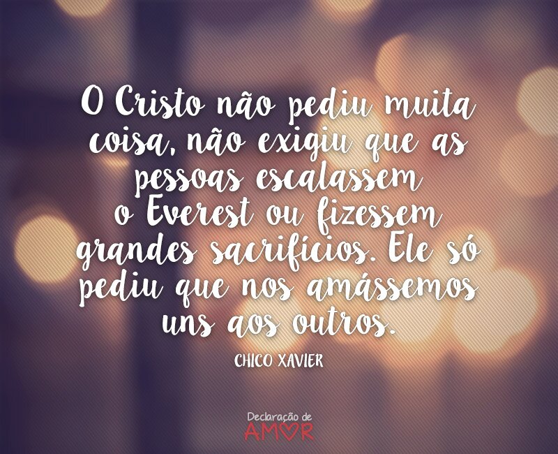 O Cristo não pediu muita coisa