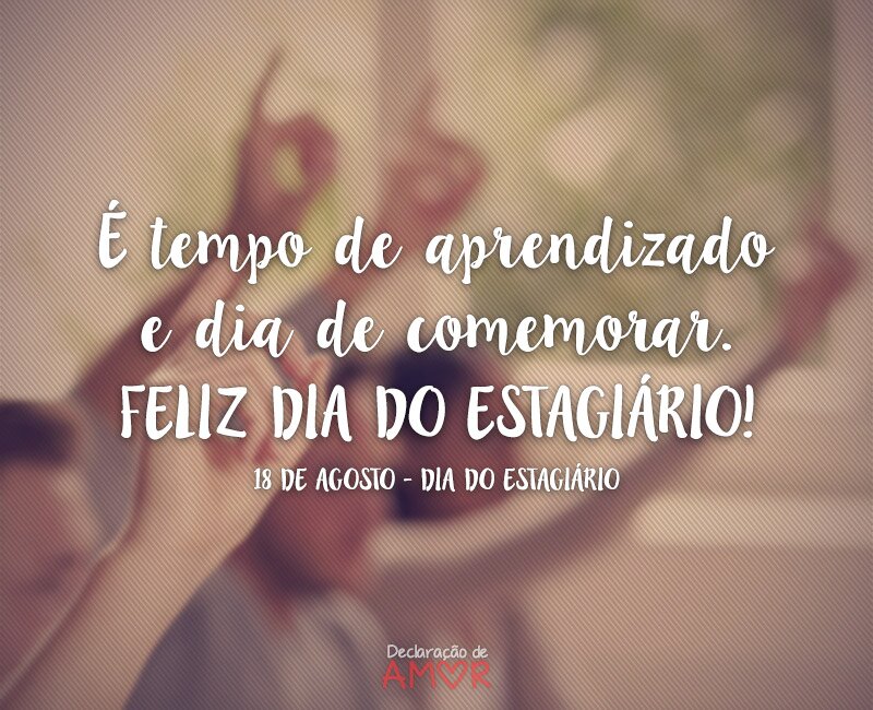 É tempo de aprendizado e dia de comemorar