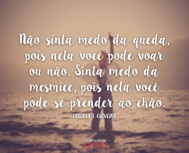 Não sinta medo da queda