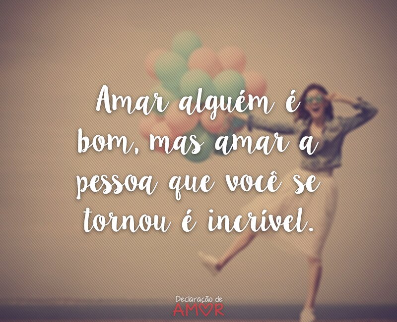 Amar alguém é bom