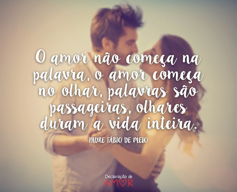 O amor não começa na palavra