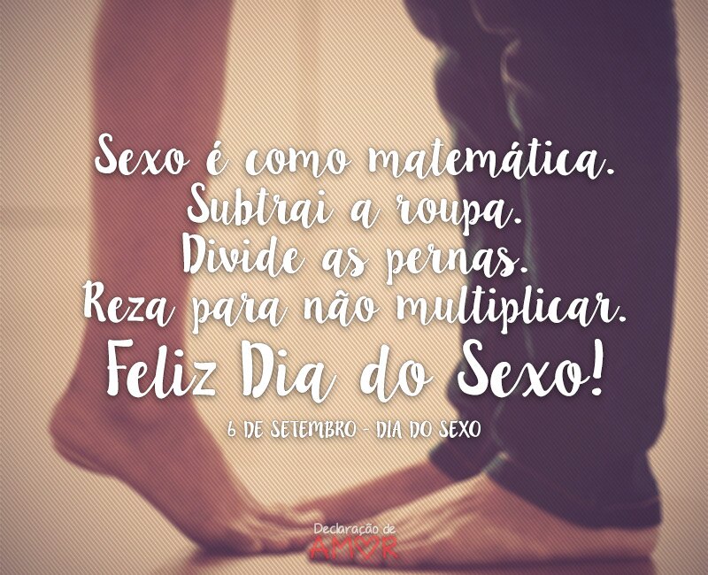 Sexo é como matemática